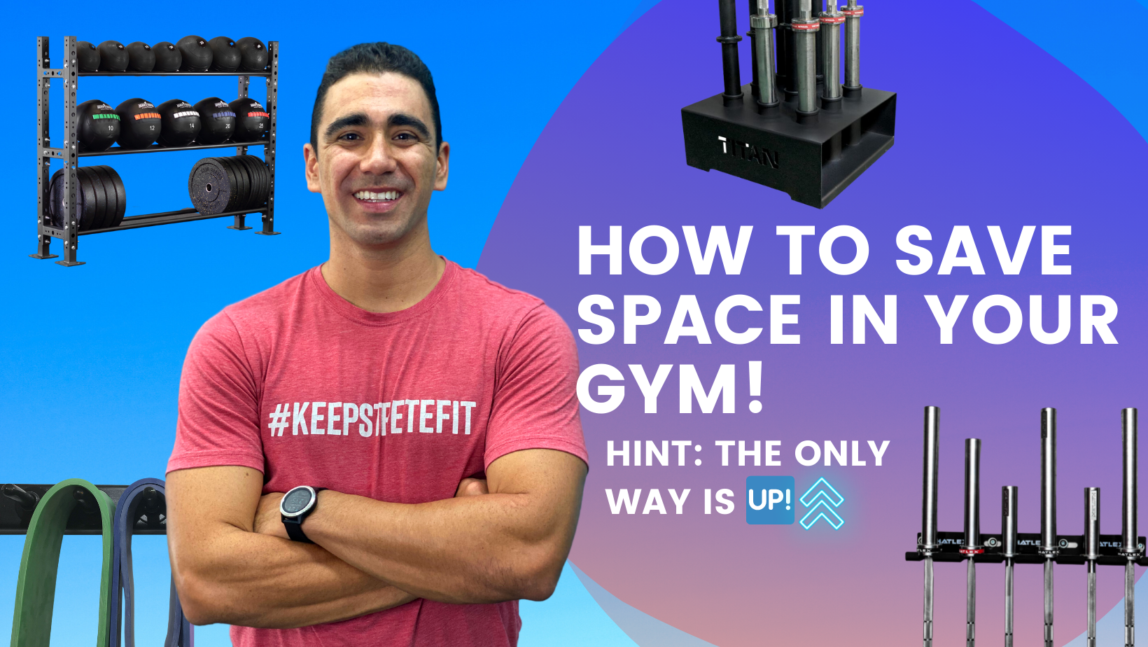 HOW TO SAVE SPACE IN YOUR GYM. GYM VERTICAL STORAGE